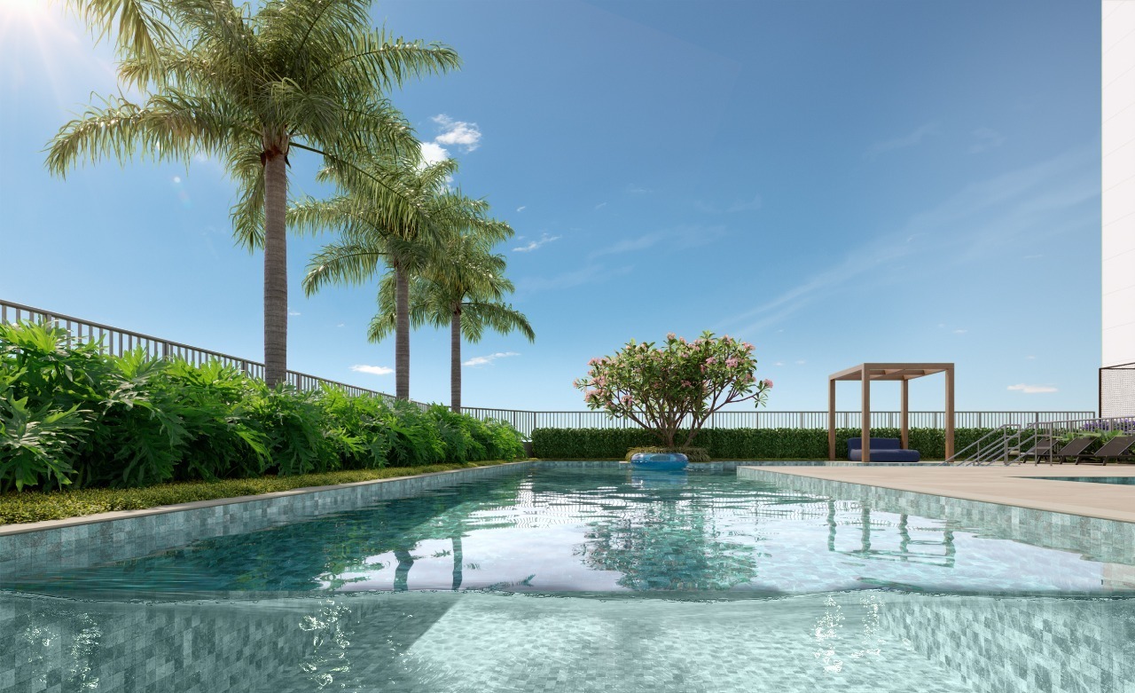 Piscina adulto com deck